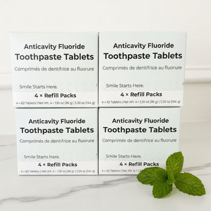 Fluoride Cool Mint Toothpaste Tablets – 4-Month Supply | 5% nHAp