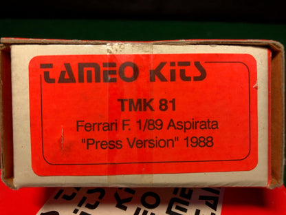 Ferrari F1/89 Aspirata "Press Version" 1988, by Tameo 1:43 (TMK81)