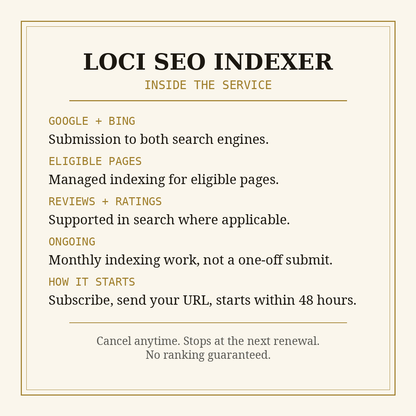 Loci SEO Indexer - inside the service