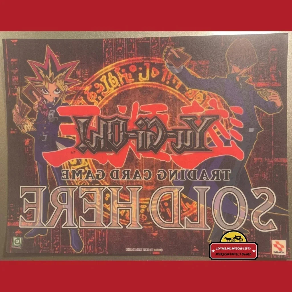 Vintage Yu‑Gi‑Oh “Trading Card Game Sold Here” Window Cling 🃏🪟 GameStop Hobby Store Display