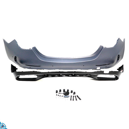 2022-2025 Mercedes-Benz C-Class Pre-Facelift (W206) C63 AMG Style Polypropylene Rear Bumper Conversion Kit | E3Tuning — photo 2 of 10