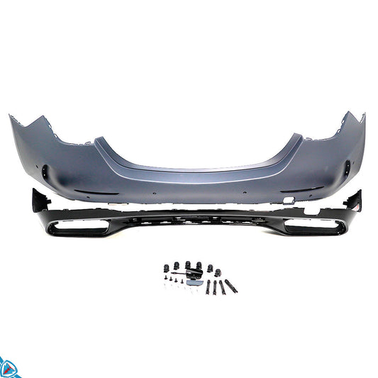 2022-2025 Mercedes-Benz C-Class Pre-Facelift (W206) C63 AMG Style Polypropylene Rear Bumper Conversion Kit | E3Tuning — photo 2 of 10