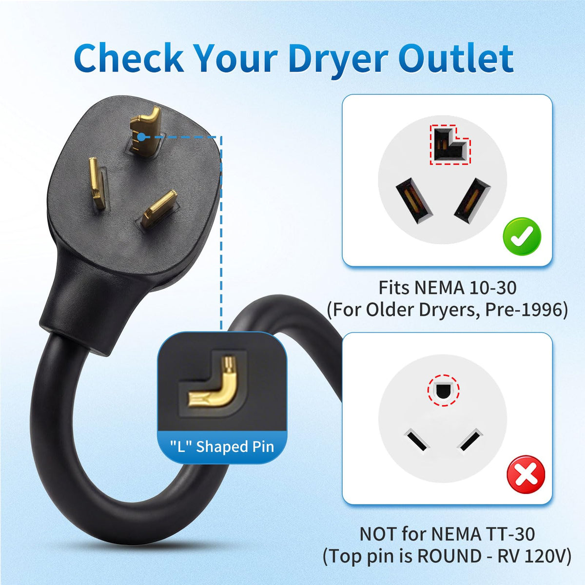 WenStorm NEMA 10-30P Adapter for Tesla Gen 2 Mobile Connector
