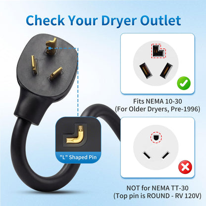WenStorm NEMA 10-30P Adapter for Tesla Gen 2 Mobile Connector