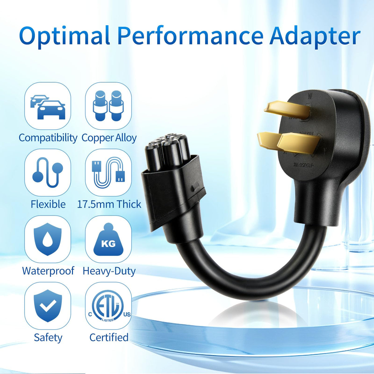 WenStorm NEMA 10-30P Adapter for Tesla Gen 2 Mobile Connector