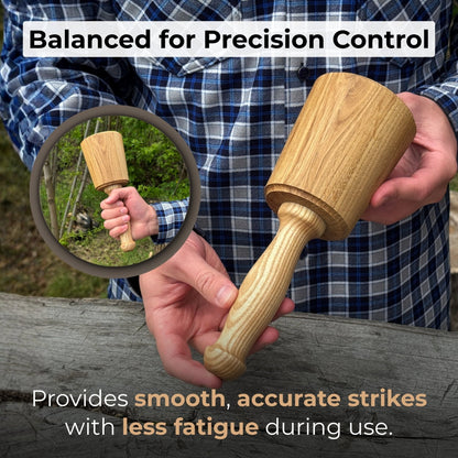 Wooden Mallet 16.75 oz for Woodworking and Carving