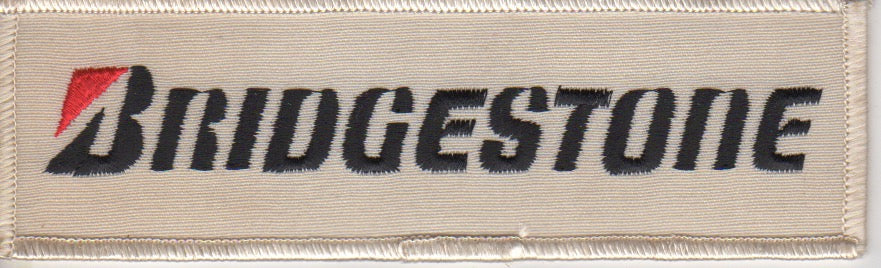 Bridgestone Sew-on Patch (White-Small)