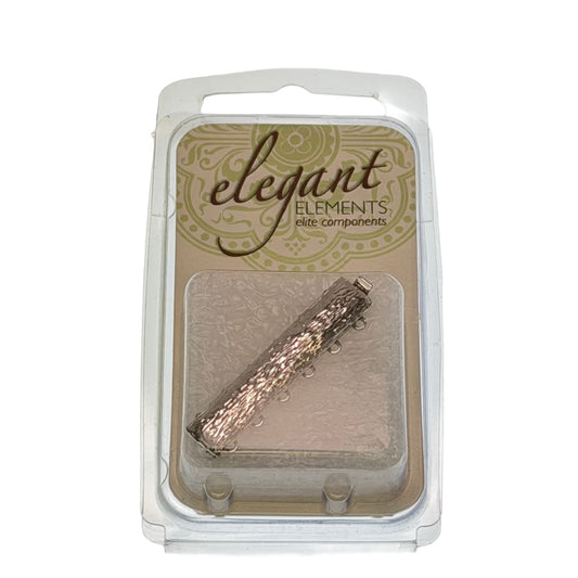 Silver Plated Brass Multi-Loop Bar Clasp 10mm x 40mm - 6 Loop Slide Clasp for Seed Bead Jewelry