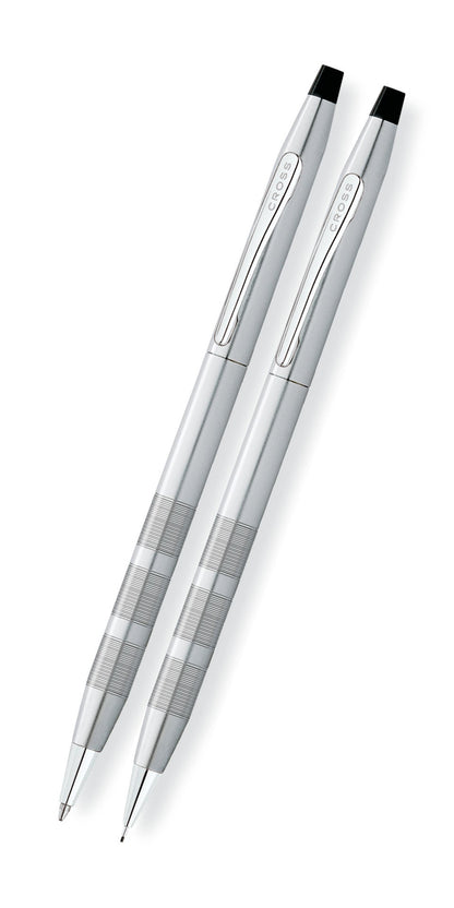 Classic Century® Satin Chrome Ballpoint Pen & 0.7MM Pencil Set