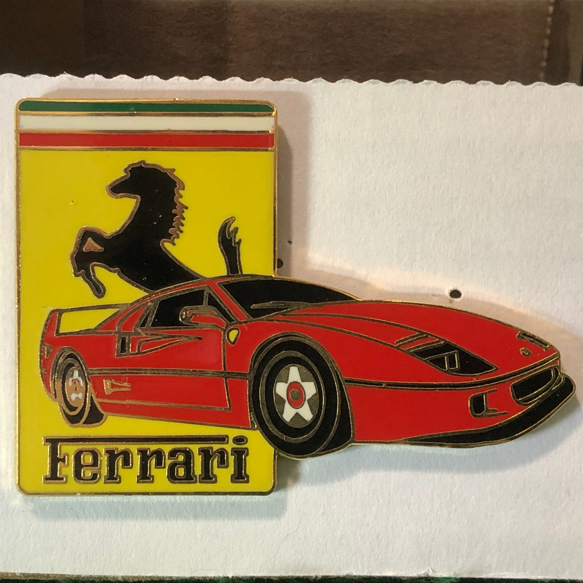 Ferrari F40 Oversize Vintage Lapel Pin