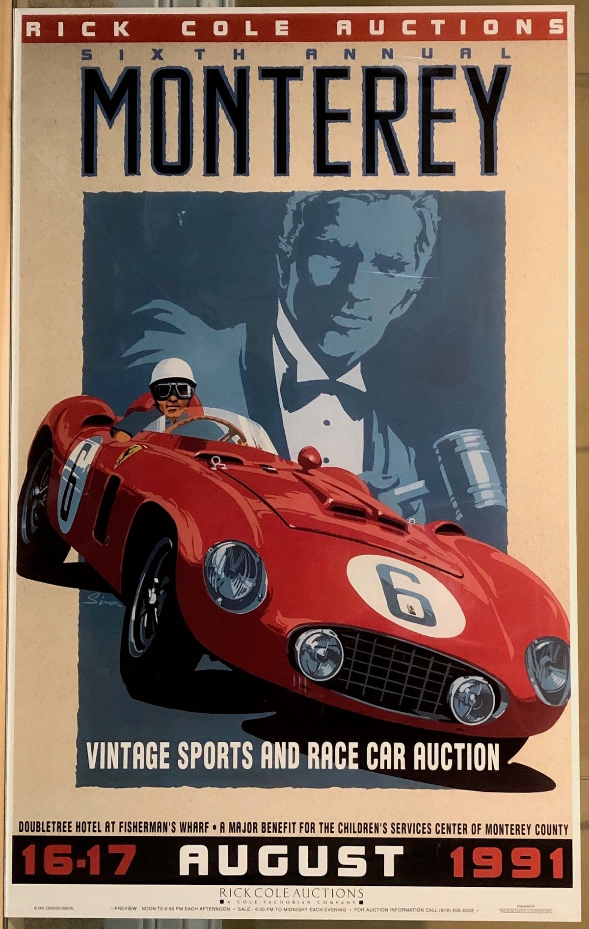Rick Cole Monterey Auto Auctions 1991 Event Poster