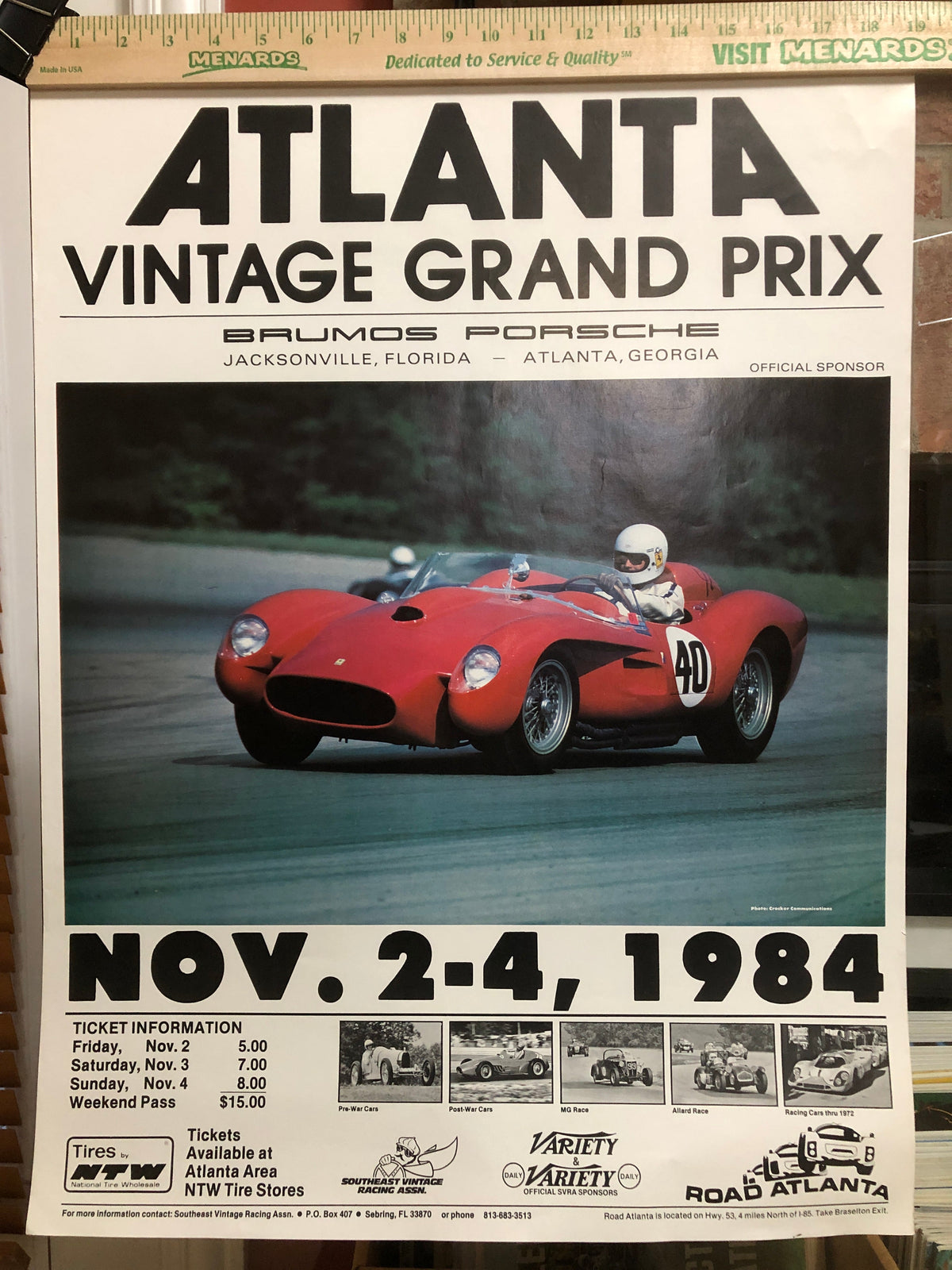 Atlanta Vintage Grand Prix 1984 Official Event Poster