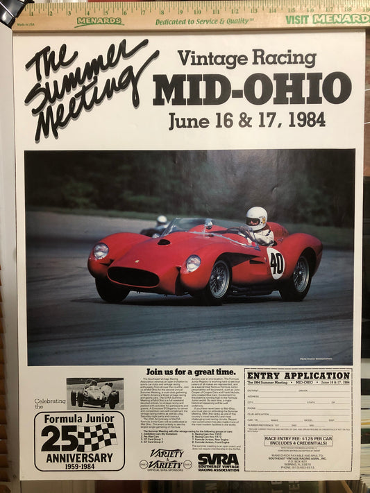 Ohio Vintage Grand Prix 1984 Official Event Poster