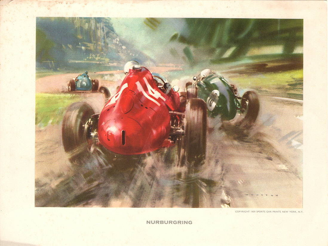 Ferrari at Nurburgring 1959 Print by SCP NY