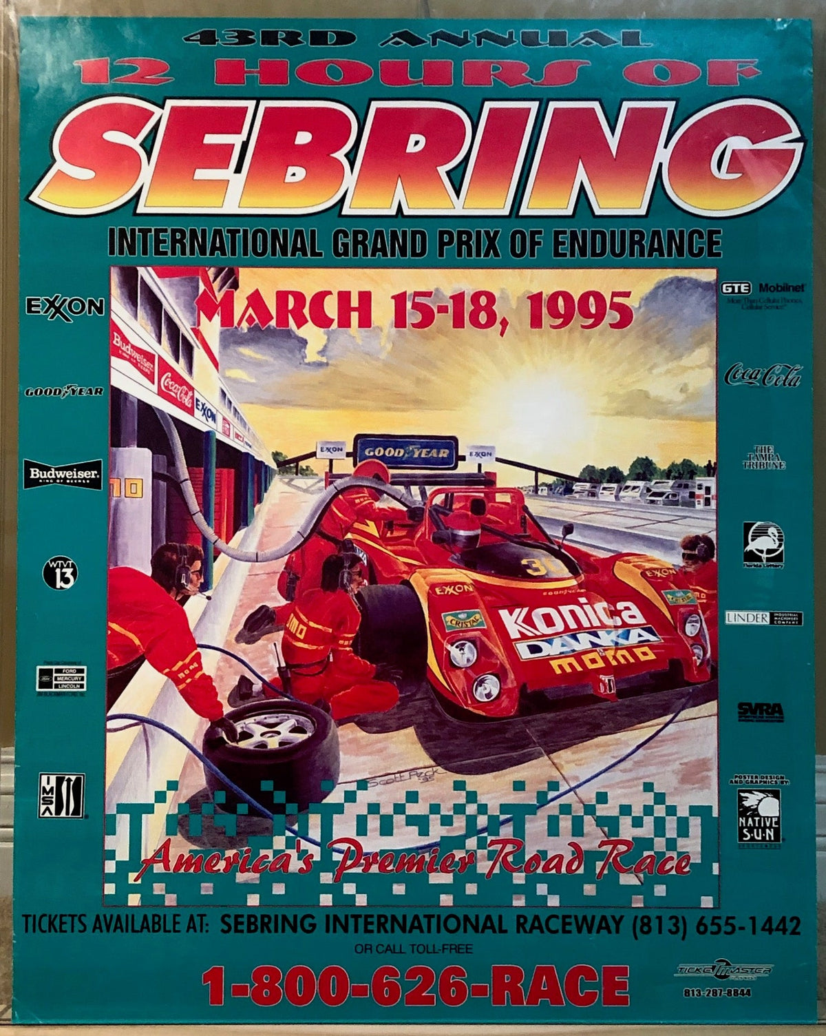 12 Hours of Sebring 1995 Official Poster