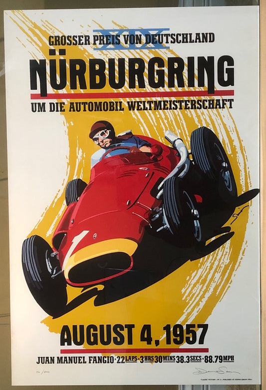 F1 Grand Prix of Germany 1957 Nurburgring Print/Poster - Signed Ltd Ed