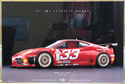 Ferrari 360 Challenge "My 3 Favorite Words: Made in Italy" Poster by Tubi