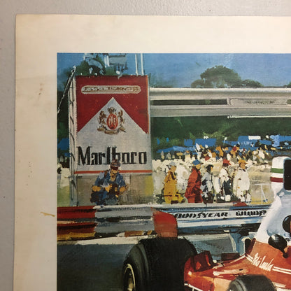 Niki Lauda on 1975 Ferrari 312T by Michael Turner Poster