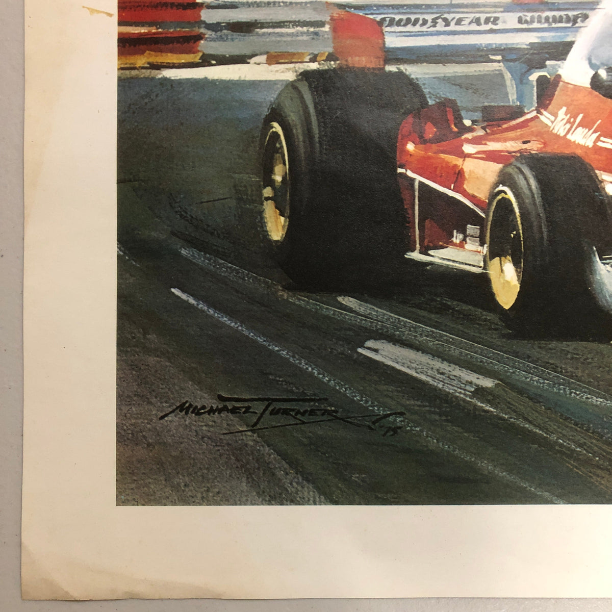 Niki Lauda on 1975 Ferrari 312T by Michael Turner Poster