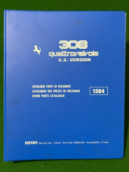Ferrari 308 Quattrovalvole Parts Catalog - US Version (302/84)(MP)