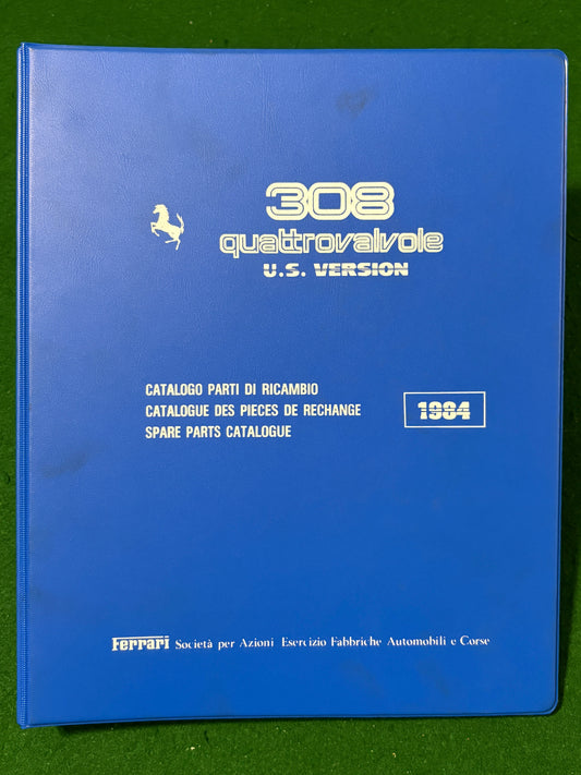 Ferrari 308 Quattrovalvole Parts Catalog - US Version (302/84)(MP)