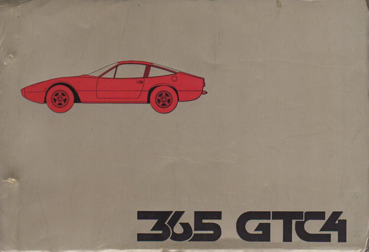 Ferrari 365 GTC4 Spare Parts Catalogue w/Oct '72 Revisions (10/71)