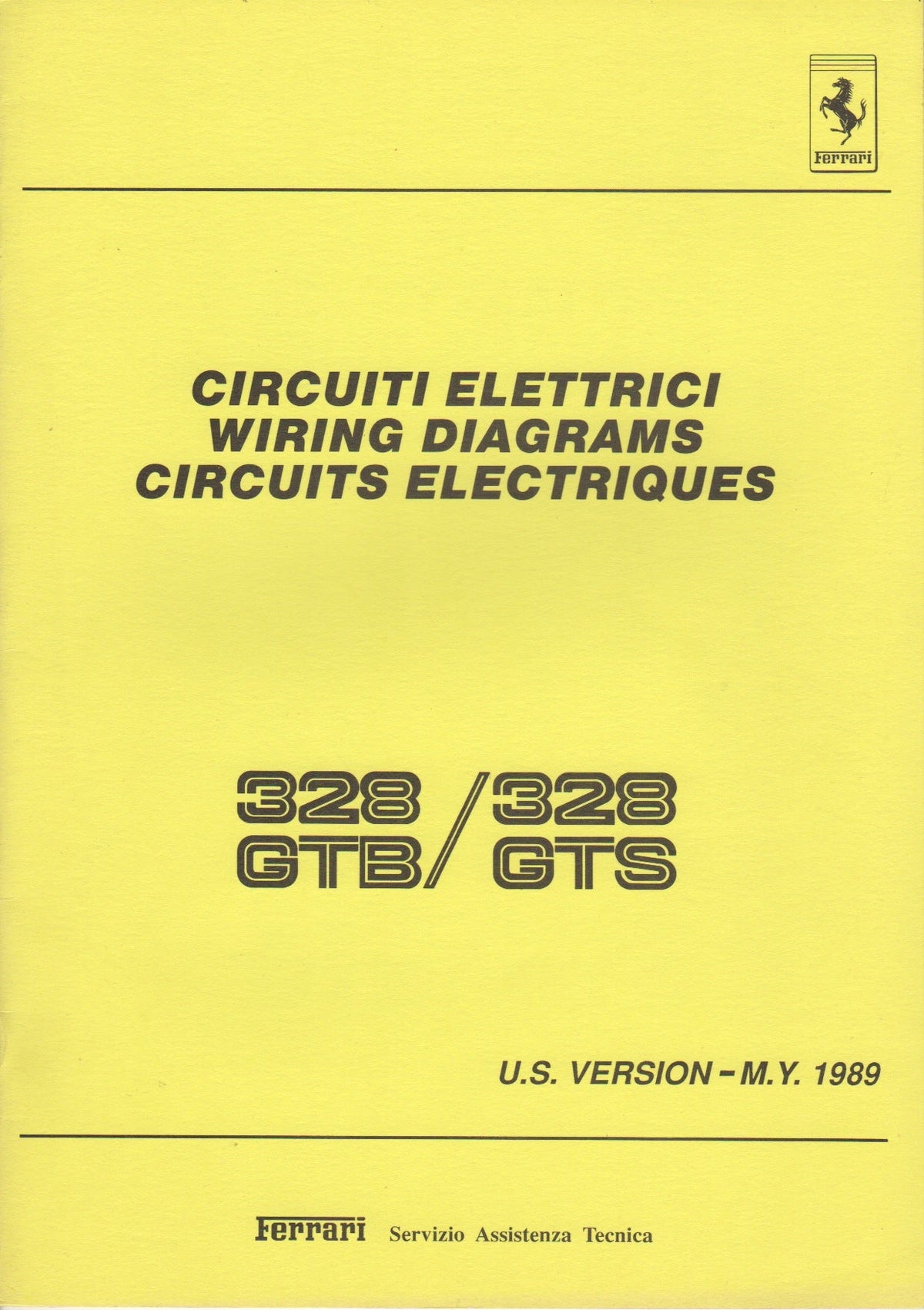 Ferrari 328 GTB/GTS U.S. Version Wiring Diagrams (559/89)