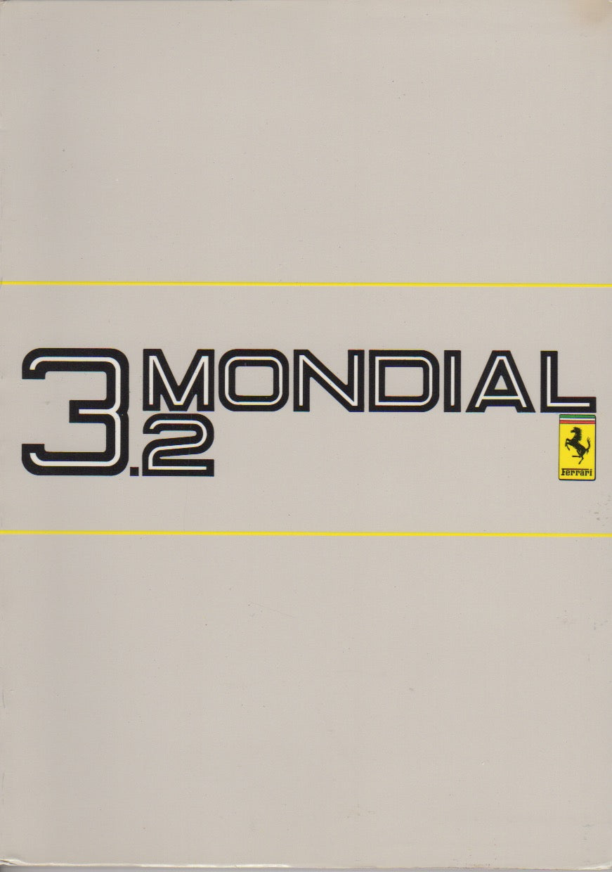 Ferrari Mondial 3.2 Owner's Manual (474/87)