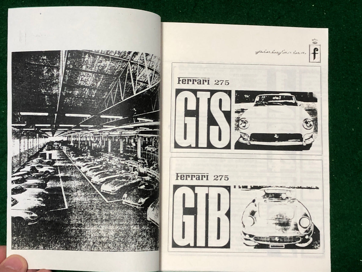 Ferrari 275 GTB/GTS Operating, Service, Maintenance Handbook (1/65)(MP)