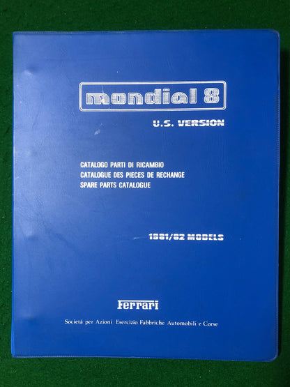 Ferrari Mondial 8 Spare Parts Catalog 1981/82 US Models (214/81)(MP)