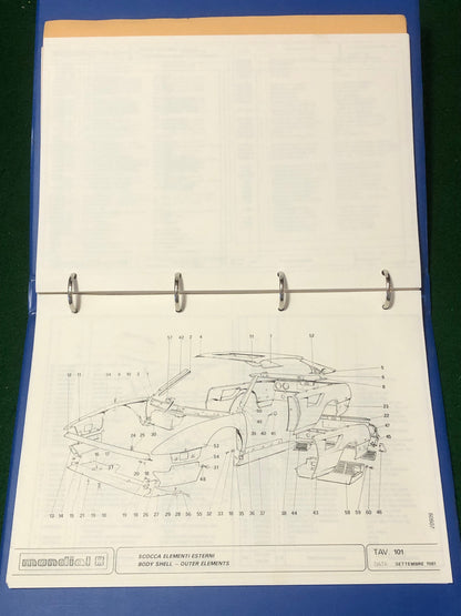 Ferrari Mondial 8 Spare Parts Catalog 1981/82 US Models (214/81)(MP)