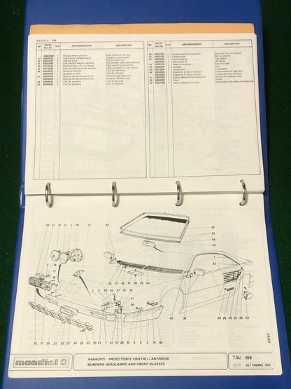 Ferrari Mondial 8 Spare Parts Catalog 1981/82 US Models (214/81)(MP)