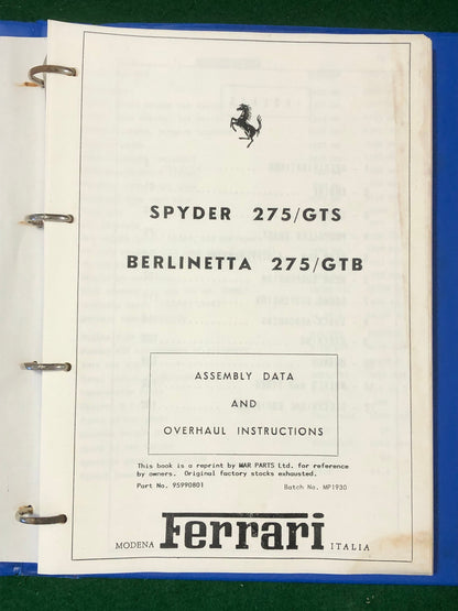Ferrari 275 GTB/GTS Workshop Manual (MP)