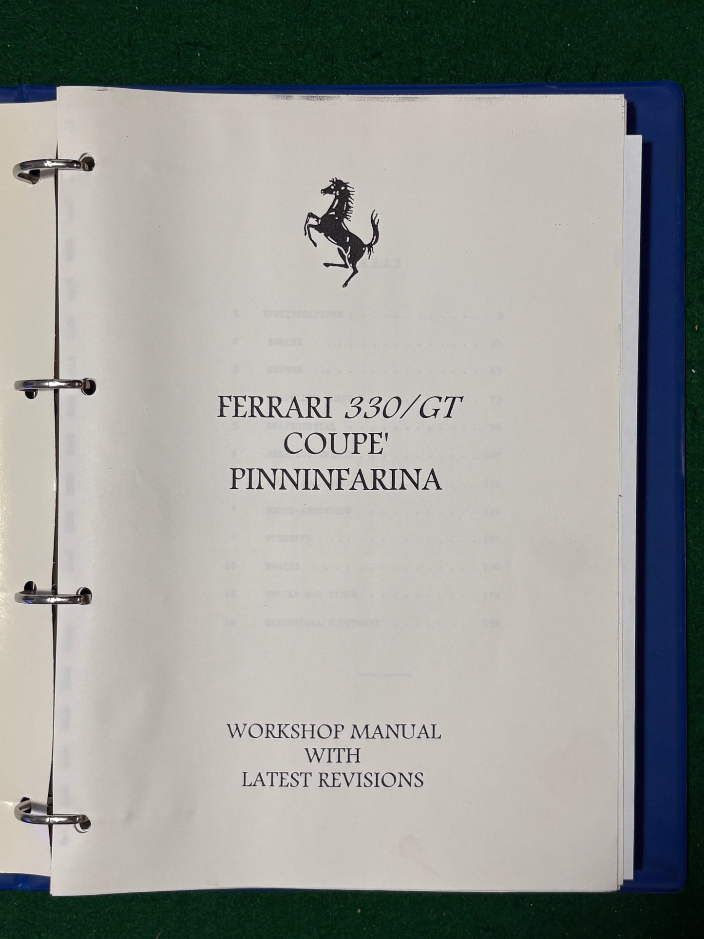 Ferrari 330 GT Workshop Manual 1964 (MP)
