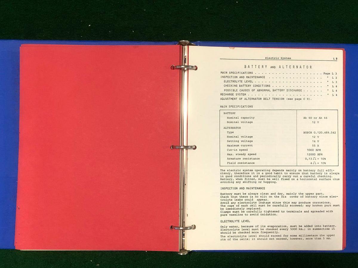 Ferrari 308 GT4 Workshop Manual Manual (110/75)