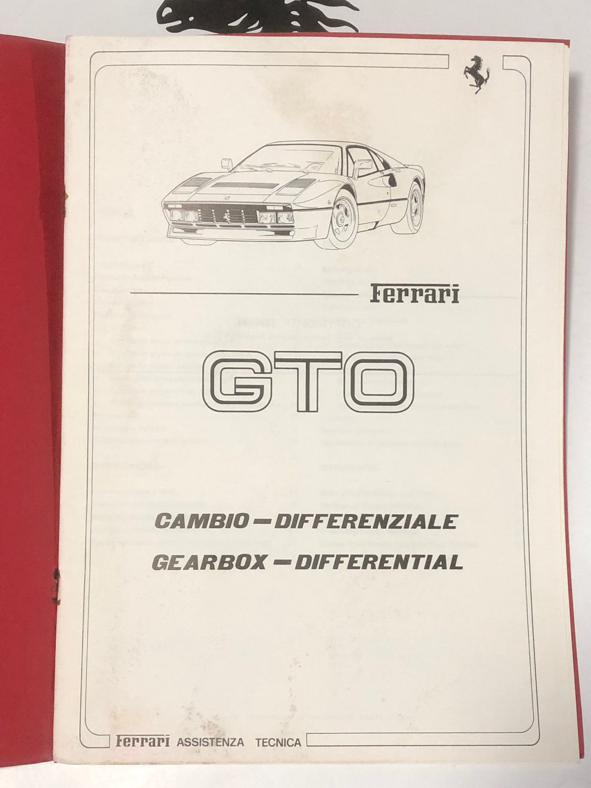 Ferrari 288 GTO Gearbox - Differential Workshop Manual (379/85)