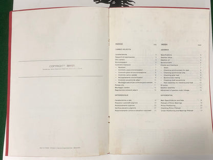 Ferrari 288 GTO Gearbox - Differential Workshop Manual (379/85)