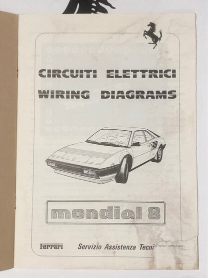 Ferrari Mondial 8 Wiring Diagrams Manual (223/81)