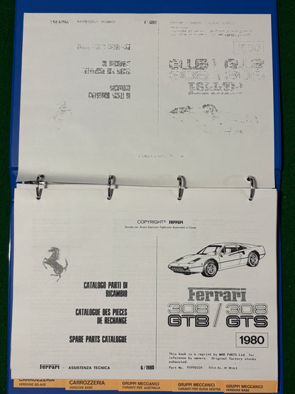 Ferrari 308 GTB & GTS Spare Parts Catalogue (MP)