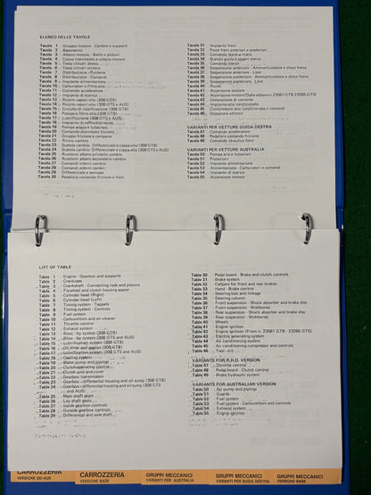 Ferrari 308 GTB & GTS Spare Parts Catalogue (MP)