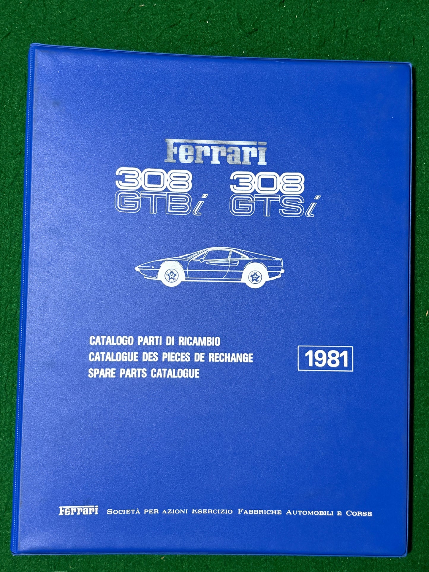 Ferrari 308 GTBi & GTSi Spare Parts Catalogue (209/81)