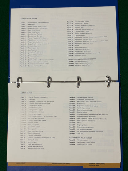 Ferrari 308 GTBi & GTSi Spare Parts Catalogue (209/81)