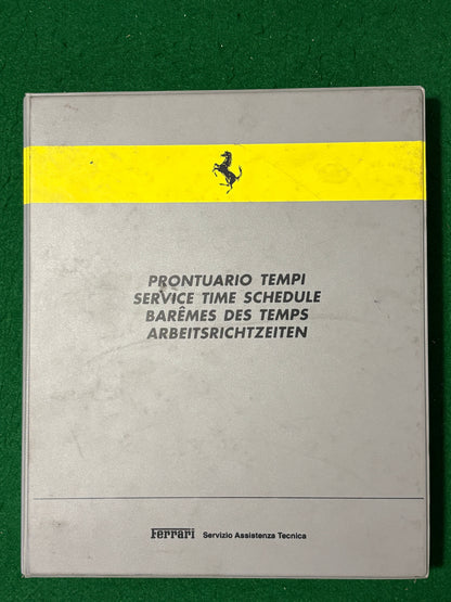Ferrari 456 GT & 456 GTA Service Time Schedule (0137/96)