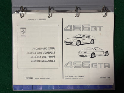 Ferrari 456 GT & 456 GTA Service Time Schedule (0137/96)