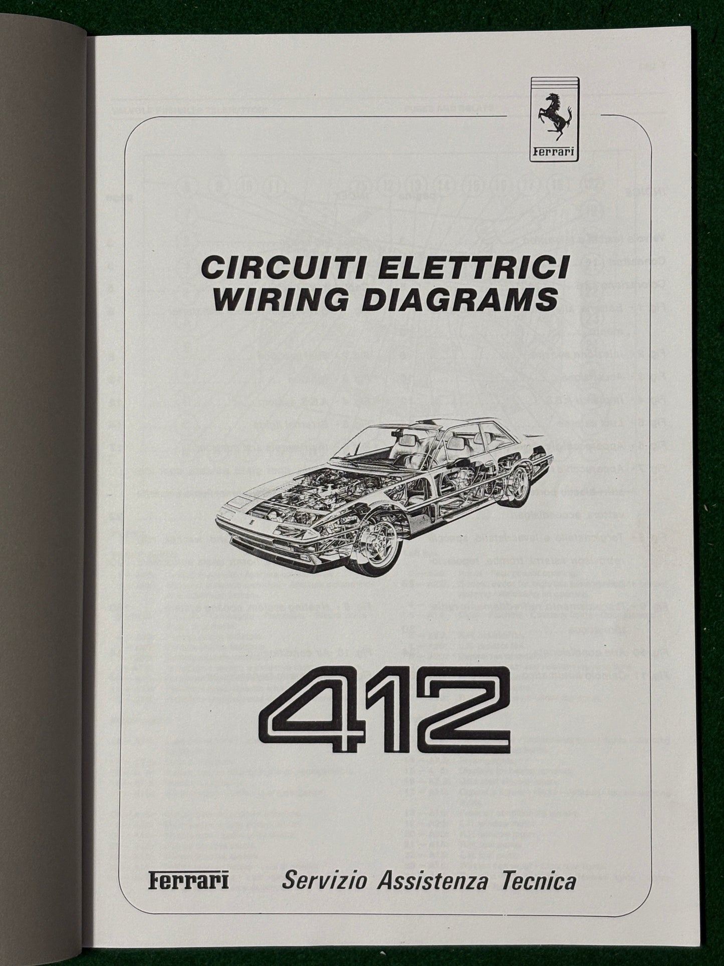 Ferrari 412 Wiring Diagrams (441/86)