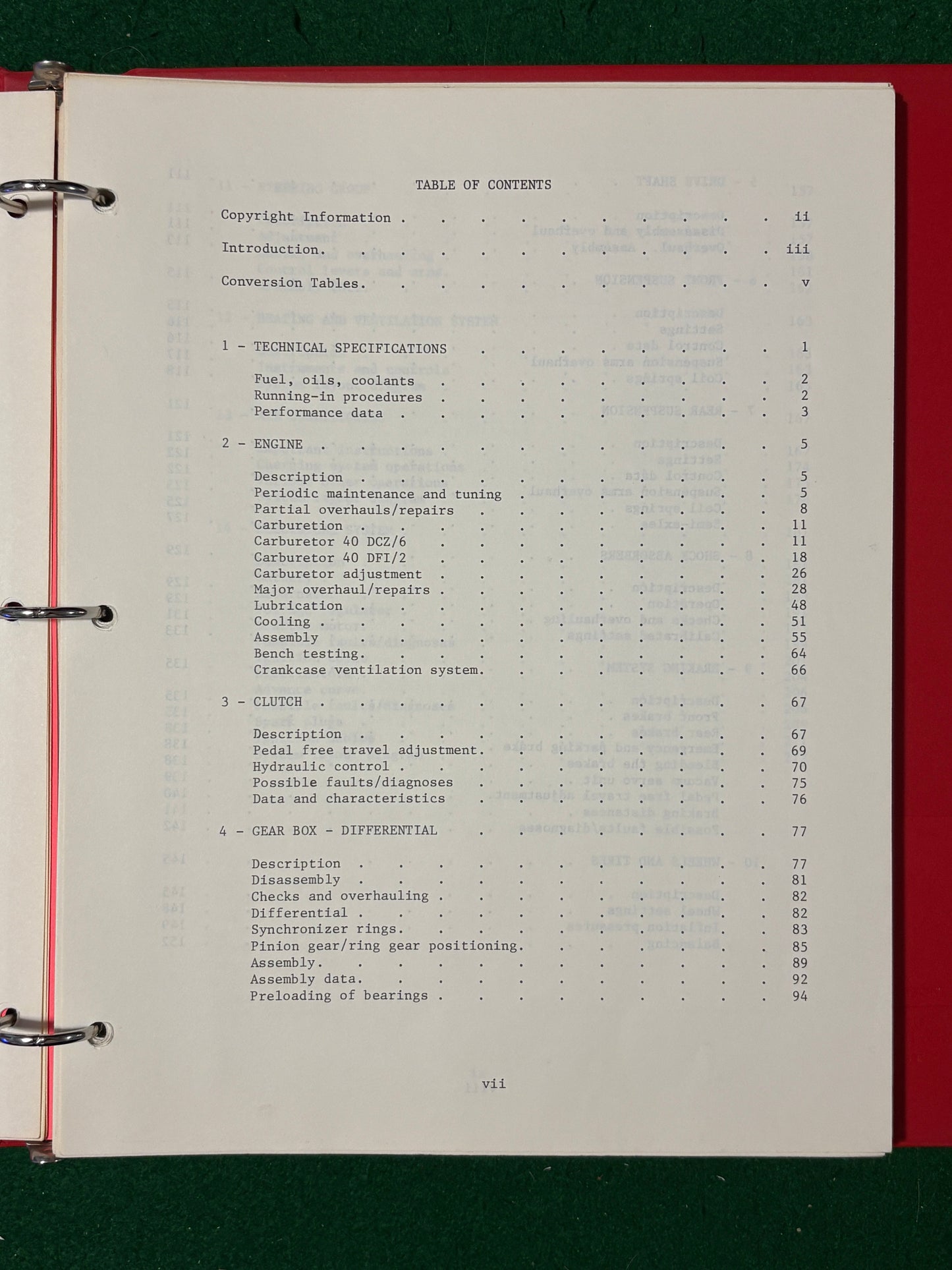 Ferrari 330 GTC & 330 GTS Assembly Data & Repair Instructions (Wallace)