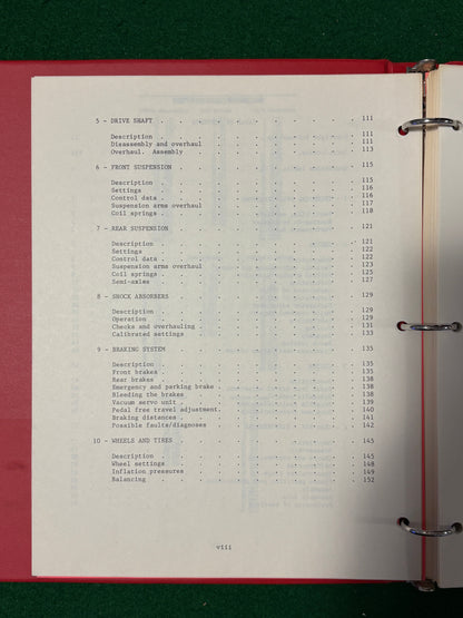 Ferrari 330 GTC & 330 GTS Assembly Data & Repair Instructions (Wallace)