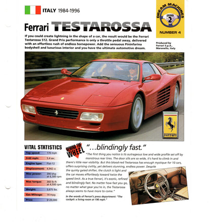Dream Machines N. 4 - Ferrari Testarossa & 512 TR