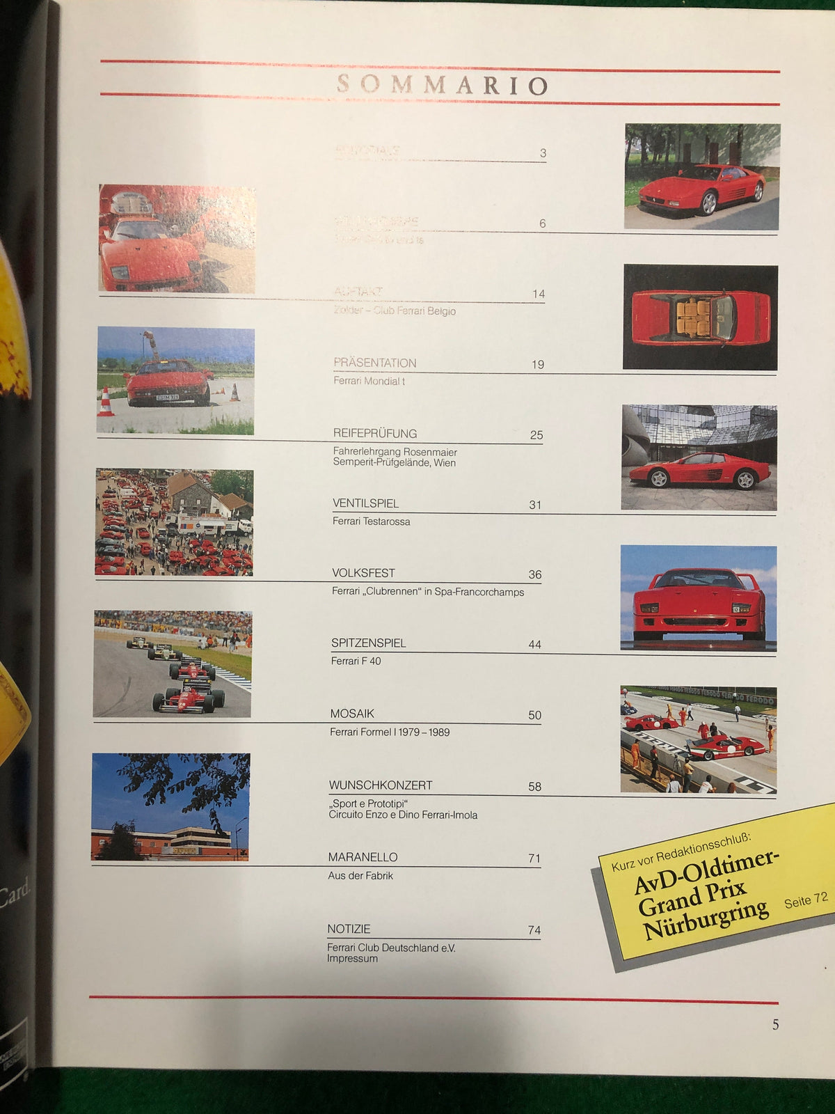 Ferrari Deutschland Journal 1989/01