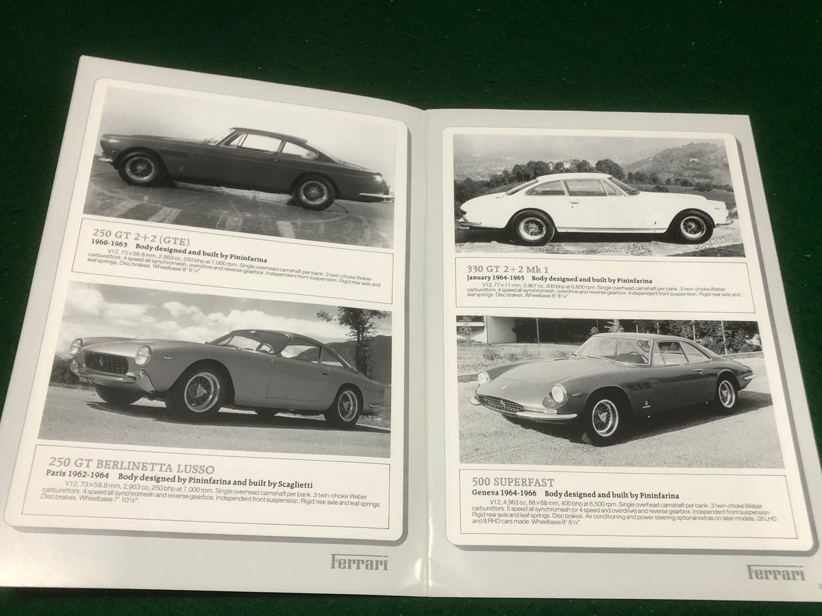 Ferrari guide to cars since 1959 to 1986